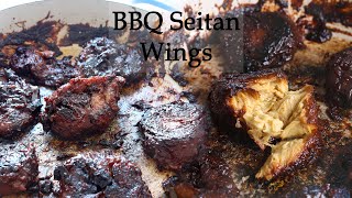 FlourWashed Seitan Magic Vegan BBQ Wings Recipe That Will Blow Your Mind [upl. by Drahsir339]