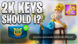 2K Keys Should I Open for New Greece Civilization Pyrrhus Test  Rise of Kingdoms [upl. by Crescin515]