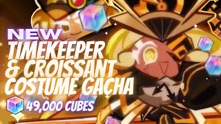 49000 Rainbow Cubes TimeKeeper amp Croissant Cookie Costume Gacha  Cookie Run Ovenbreak [upl. by Hedy105]