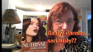 Garnier Nutrisse Ultra Color 260 Black Cherry Hair Dye Review [upl. by Bates]