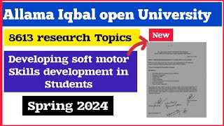 8613 research project topics spring 2024  Maria Saleem [upl. by Rigby]