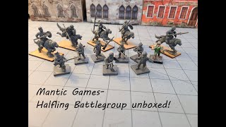 Mantic Halfling Battlegroup unboxed [upl. by Rustice262]