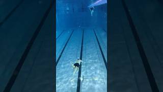 Swimming training  underwater freestyle swimming 25 m  depth 5 m [upl. by Latsirhc]