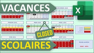 Calendriers automatiques des vacances scolaires [upl. by Saiff93]