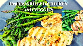 Easy Grilled Chicken and Veggies Recipe  Healthy Chicken recipe [upl. by Aeneus197]