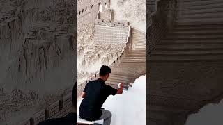 One person carved a Great Wall in seven days  relief mural  relief Great Wall construction [upl. by Varrian225]