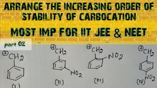 stabilityofcarbocationpart02  easy trick how to solve stability of carbocation questions [upl. by Novonod937]