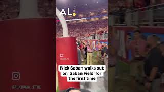 Nick Saban comes out to greet Ms Terry on ‘Saban Field’ for the first time Alabama RollTide [upl. by Honor]