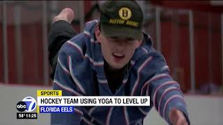 Florida Eels hockey team incorporates yoga into weekly training [upl. by Cheryl]