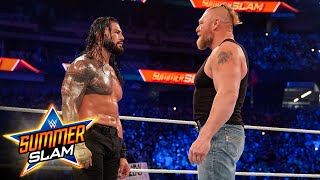 Brock Lesnar shocks Roman Reigns with SummerSlam return SmackDown Dec 31 2021 [upl. by Reneta]