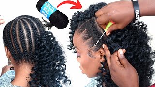 She Asked For Affordable Curly Crochet Braids Hairstyle Using Brazilian Wool [upl. by Ecenahs]