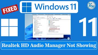 ✅ How To Fix Realtek HD Audio Manager Not Showing In Windows 11 [upl. by Yahsal]