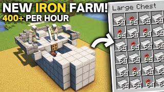 New IRON Farm In Minecraft 121  BEST DESIGN  400 PER HOUR [upl. by Violetta]