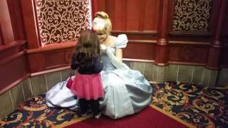 Sophia meet and greet with Cinderella at Disneyland [upl. by Ettennat]