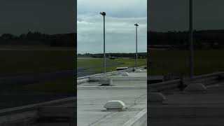 RAF C17 take off Newcastle airport aviation military c17globemaster [upl. by Iaj301]