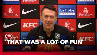 Joyous McRae reflects on MIRACLE win I Collingwood Press Conference I Fox Footy [upl. by Frost]