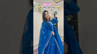 Meesho kurta set haul 😍meeshohaul kurtaset shortsvideo youtubeshorts anarkali grwm fyp [upl. by Osnofla]