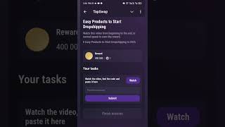 Easy Products To Start Drop shipping  Tapswap Video Code [upl. by Currier901]