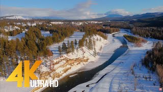 4K Scenic Drone Footage  Amazing Birds Eye Views of Canada with Ambient Music  Part 3 [upl. by Nedmac]