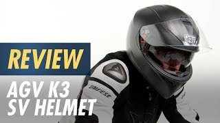 AGV K3 SV Helmet Review at CycleGearcom [upl. by Packton]