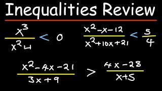 Solving Inequalities Linear Quadratic and Rational [upl. by Omidyar]