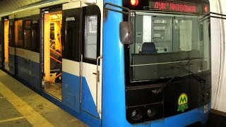 Metro trains arrive at the station Kyiv metro [upl. by Daegal]