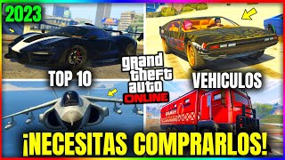 GTA5 Online 2023  10 VEHICULOS QUE DEBES TENER SI o SI COCHES AVIONES HELICOPTEROS amp MÁS Mystic [upl. by Zebapda]