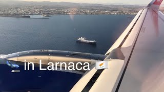 VERY SCENIC  Landing in Larnaca Airport CYPRUS  SKY Express Airbus A320neo [upl. by Idissac]