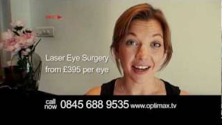 UKs 1st Laser Eye Surgery TV ad filmed by a patient Optimax [upl. by Lole816]