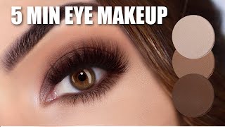 QUICK EASY EYE MAKEUP TUTORIAL  5 Minute Eye Makeup Routine [upl. by Jarek360]