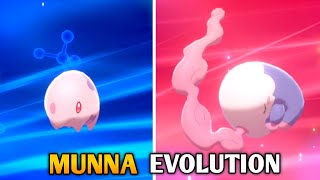 How To Evolve Munna Into Musharna In Pokemon Sword amp Shield  Galar Pokedex [upl. by Atirahs]