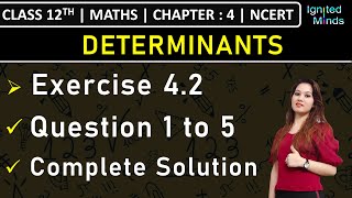 Class 12th Maths  Exercise 42 Q1 to Q5  Chapter 4 Determinants  NCERT [upl. by Acissehc]