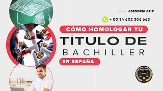 🛑¿COMO HOMOLOGAR TU TITULO DE BACHILLER EN ESPAÑA [upl. by Joacimah]