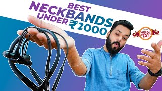 Best Wireless Neckband Earphones Under 2000  Best Bluetooth Neckband Under 2000 [upl. by Aerua620]