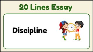 20 Lines on Discipline in English  20 Lines Essay on Discipline [upl. by Ahsemik911]