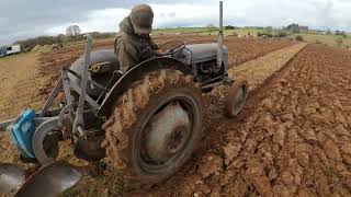 1955 Ferguson TEF20 21 LItre 4Cyl Diesel Tractor 28HP With Ferguson Plough Moreton Ploughing [upl. by Peltier393]