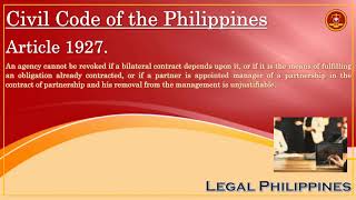 Civil Code of the Philippines Article 1927 [upl. by Omor]