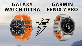 Samsung Galaxy Watch Ultra VS Garmin Fenix 7 Pro Which Rugged Smartwatch is for You [upl. by Dorsy]