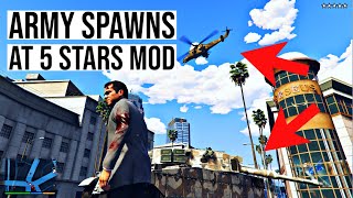 ARMY SPAWNING AT 5 STARS MOD TUTORIAL GTA 5  How to install the army spawns at 5 stars mod GTA 5 [upl. by Annal]