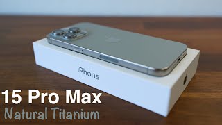 iPhone 15 Pro Max Natural Titanium Unboxing [upl. by Kehoe]