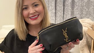 YSL Saint Laurent Cassandre Belt Bag unboxing and what fits inside [upl. by Humph]