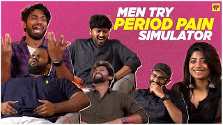 Men Try Period Pain Simulator  Girl Formula [upl. by Jeuz]