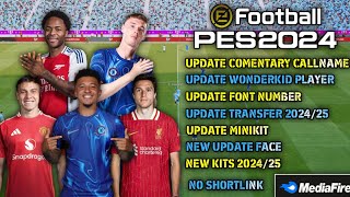 eFootball PES 2025 PPSSPP New Update Face amp Update Kits amp Transfers 202425 [upl. by Sixela13]