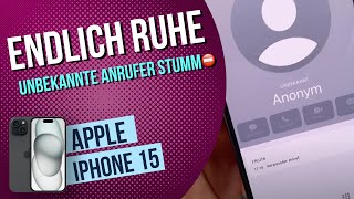 iPhone 15  Unbekannte Anrufer stummschalten [upl. by Sone]