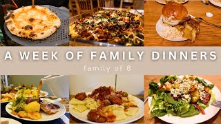 WEEK 66 FAMILY DINNERS OF THE WEEK  family of eight evening meal ideas meal plan🍝🥙 [upl. by Adnoral]