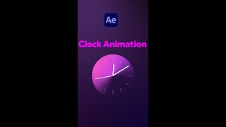 Easy Clock Animation  After Effects Tutorial [upl. by Halimeda779]