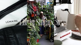 Life in Singapore  LEMAIRE Fortune Croissant Bag Plant Shopping Coffee Gear and Chilling at Home [upl. by Britte]