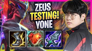 ZEUS TESTING YONE TOP IN KOREA SOLOQ  T1 Zeus Plays Yone TOP vs Dr Mundo  Season 2024 [upl. by Imoyik517]