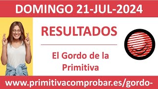 Resultado del sorteo El Gordo de la Primitiva del domingo 21 de julio de 2024 [upl. by Ailel237]