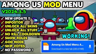 Among Us Mod Menu v202435  New Features  Among Us Mod Apk v202435  Gameplay [upl. by Raynah937]